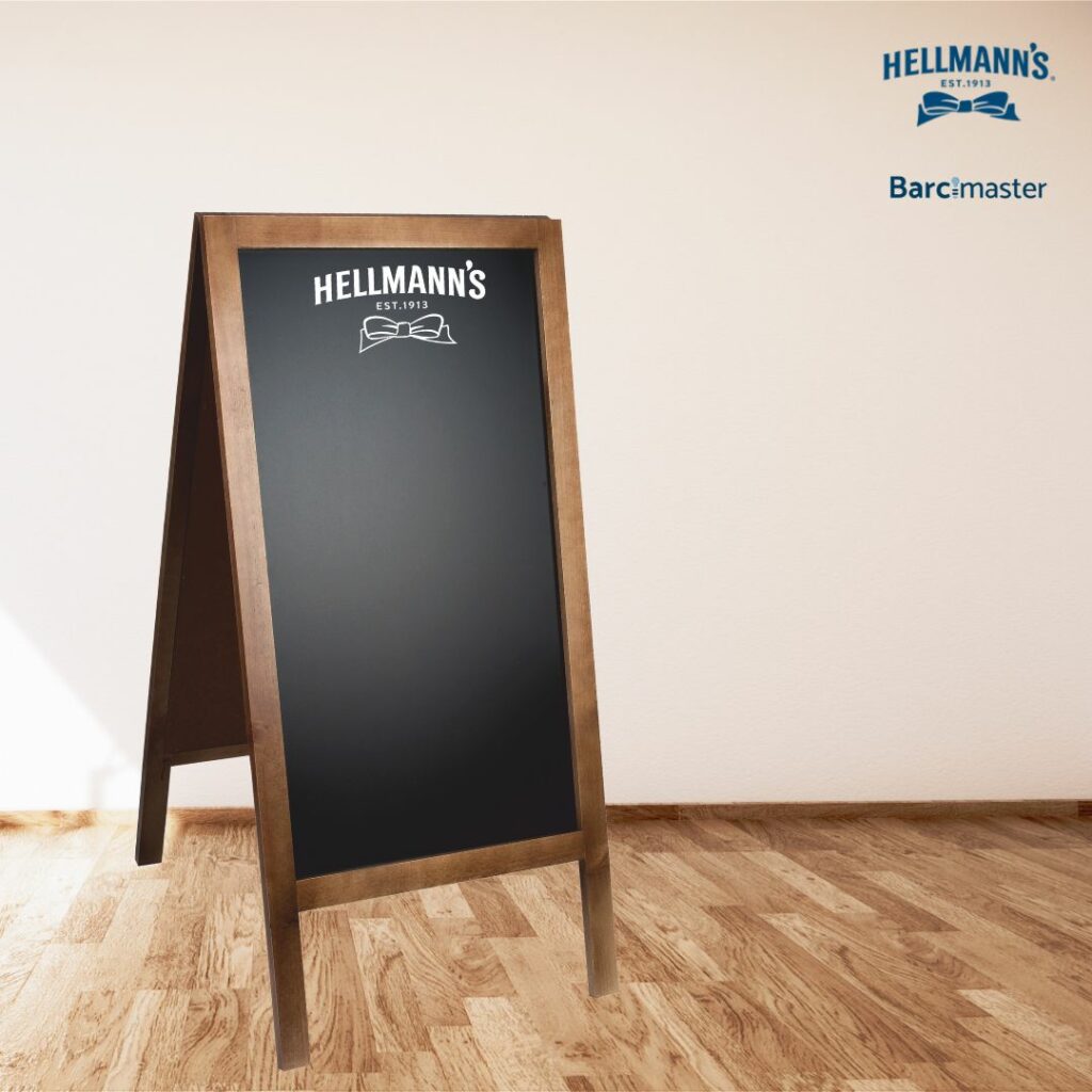 Caballete pizarra Hellmann's